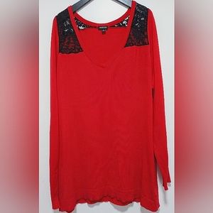 XXL RED TORRID V-neck SWEATER